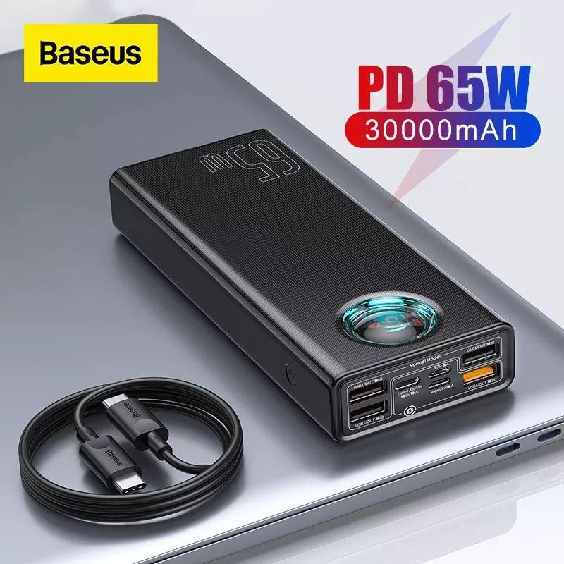 Baseus 65W Power Bank 30000mAh Amblight Digital Display Quick Charge 65W Black. Повербанк - фото 3 - id-p1968201152