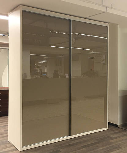 Шкаф купе со стеклом и раздвижной системой Slim Premium V-14 от «Алька ...