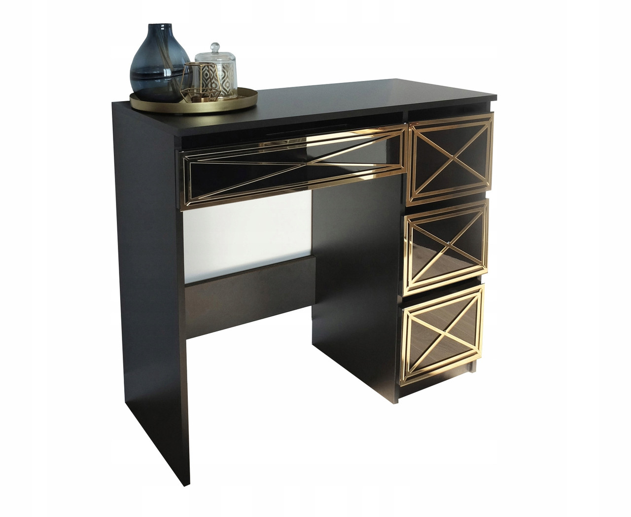 Туалетний столик OK Style чорний глянцевий 90 x 80 x 40 см, фото 1