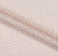 Ткань вафельная полотенечная гладкокрашенная розово кремовая100% хлопок