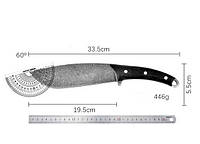 Ніж кухонний CQ 0302 (якісна сталь, чохол у комплекті, дерев'яна ручка, довжина ножа 335 мм), фото 5