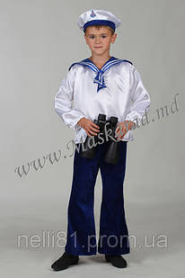 Карнавальний костюм Моряк, Юнга, Капітан, Морський вовк, Капітан для хлопчика Зростання 110