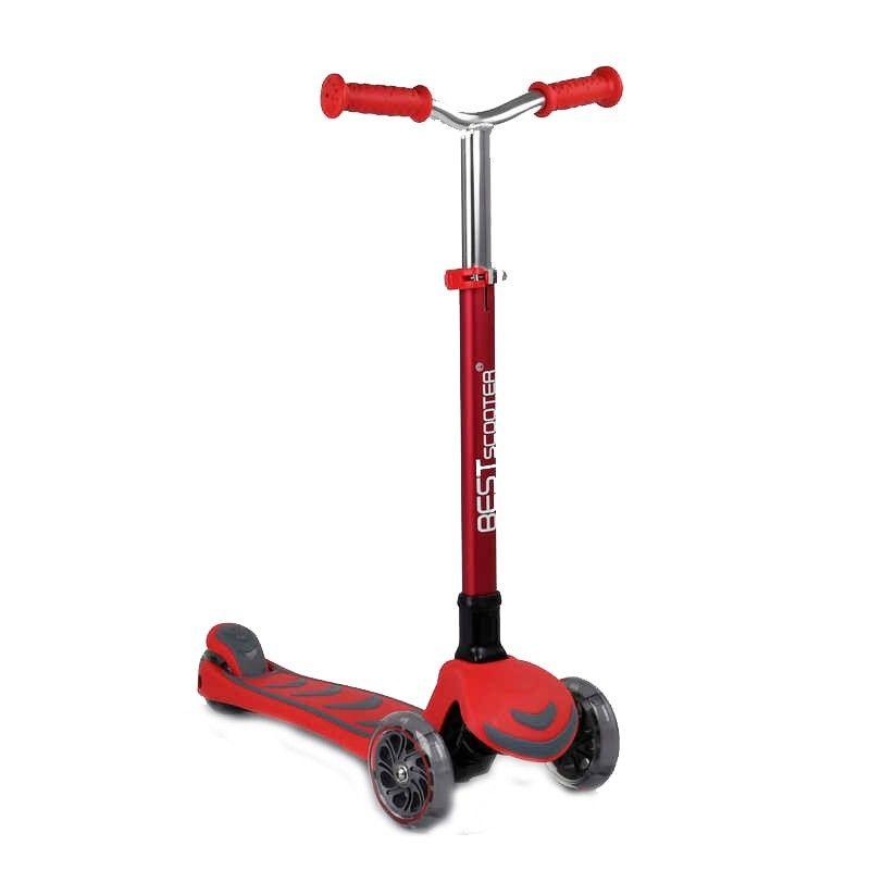 Триколісний самокат Best Scooter MAXI Y 00325 Червоний, колеса, що світяться.
