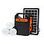 Ліхтар EP-391b Power Bank із сонячною панеллю + лампочки 3шт, фото 2
