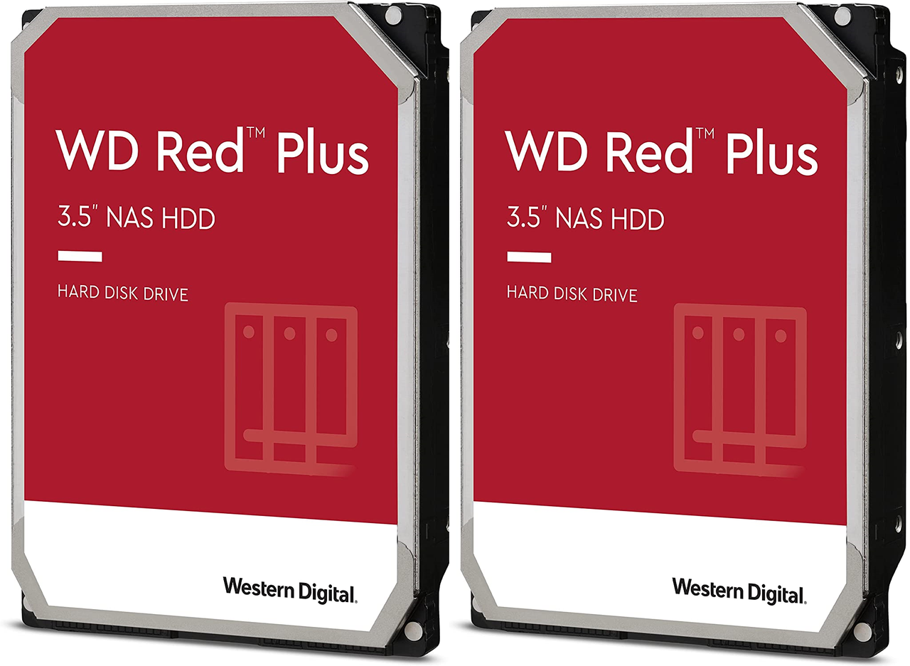 2 шт - Жорсткі диски Western Digital Plus Red 8TB 7200rpm 256МВ WD80EFBX 3.5 SATA III EU для систем NAS