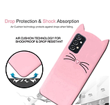 3D Чохол для Samsung Galaxy A52 A525F / A526F 4G/5G Котик з вушками і вусиками, фото 3