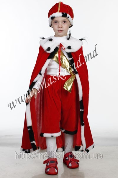Карнавальный костюм Король, Царь для мальчика (велюровый) 122 - фото 2 - id-p1298525189