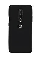Чохол силіконовий софт-тач для OnePlus 7 Pro чорний матовий з мікрофіброю