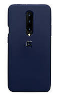 Чохол силіконовий софт-тач для OnePlus 7 Pro синій матовий бампер з мікрофіброю