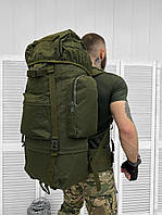 Армейский тактический рюкзак олива на 65литров, Военный штурмовой рюкзак рамный
