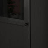 IKEA BILLY/OXBERG Книжкова шафа з дверима, чорно-коричневий, скло (692.874.10), фото 5