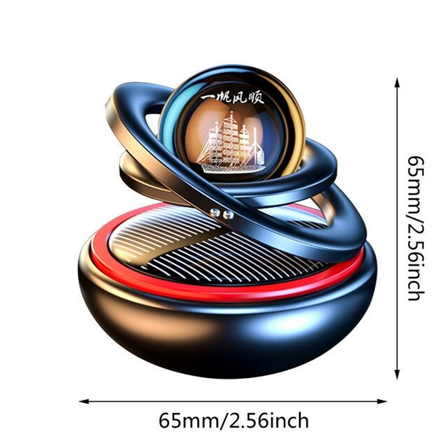Ароматизатор на сонячних батареях у машину обертові кільця 3D-шар, фото 7