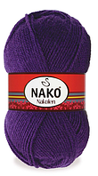Нитки пряжа для в'язання напіввовна NAKOLEN Наколен  № 188 - чорниця