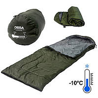 Спальний мішок тактичний OBBA для військових і армії ВСУ, Спальник-кокон армійський на температуру -10, Зелений