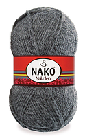 Нитки пряжа для в'язання напіввовна NAKOLEN Наколен  № 193 - сірий меланж