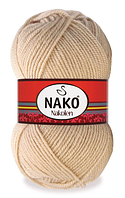 Нитки пряжа для в'язання напіввовна NAKOLEN Наколен  № 219 - беж