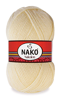 Нитки пряжа для в'язання напіввовна NAKOLEN Наколен  № 256 - молоко