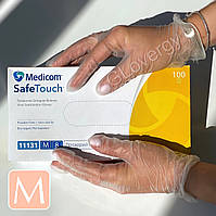 Перчатки виниловые Medicom SafeTouch S M L XL прозрачные 100 шт M