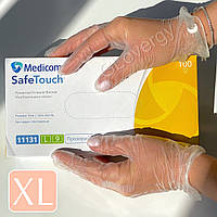 Перчатки виниловые Medicom SafeTouch S M L XL прозрачные 100 шт XL