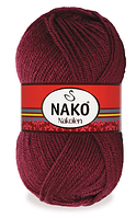 Нитки пряжа для в'язання напіввовна NAKOLEN Наколен  № 999 - бордо