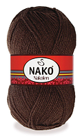 Нитки пряжа для в'язання напіввовна NAKOLEN Наколен  № 1182 - шоколад