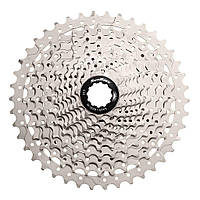 Кассета инд. 11-k 11-46T SUN RACE MS7 MTB, стальной паук, Metallic Silver