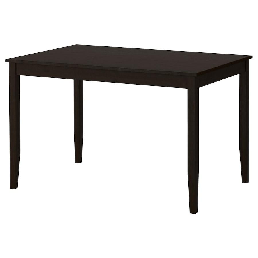 IKEA LERHAMN Стіл, чорно-коричневий, 118x74 см (604.443.01)