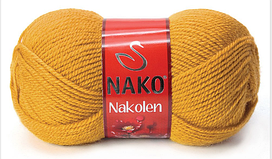 Нитки пряжа для в'язання напіввовна NAKOLEN Наколен  № 1808 - шафран