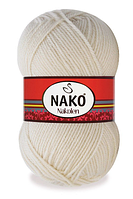 Нитки пряжа для в'язання напіввовна NAKOLEN Наколен  № 6383 - слонова кістка