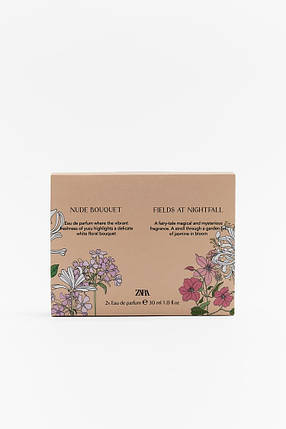 Жіночі парфуми ZARA Nude Bouquet 30 мл + Fields At Nightfall 30 мл, фото 1