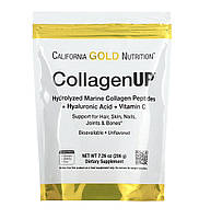 Морской коллаген с гиалуроновой кислотой и витамином С California Gold Nutrition, CollagenUP 206 г