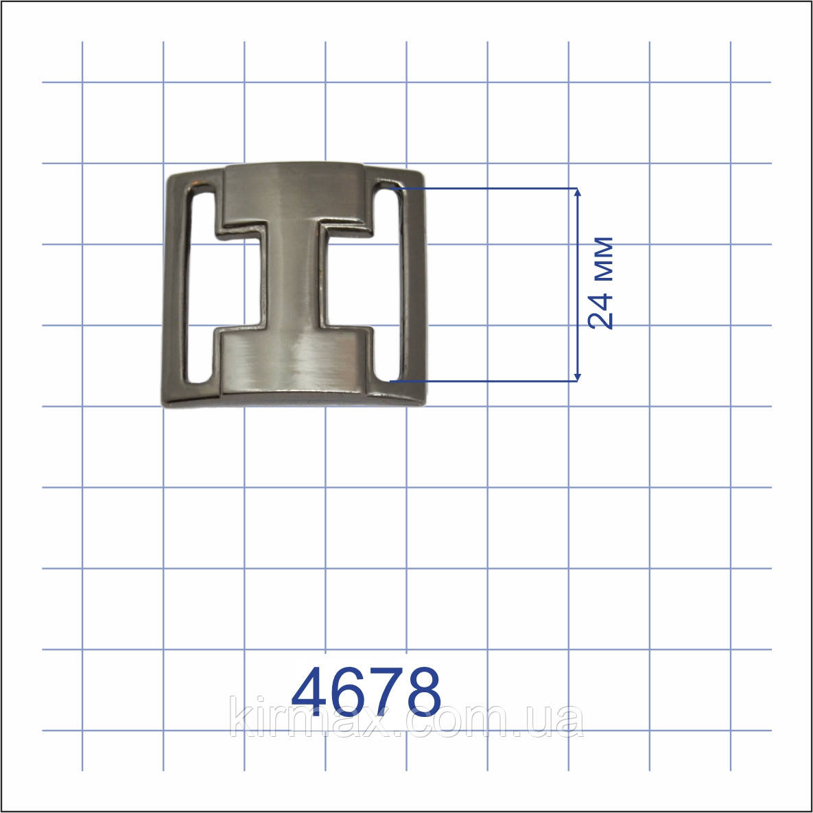 Перетяжка 4678 кр.чорний нікель 26мм, фото 1