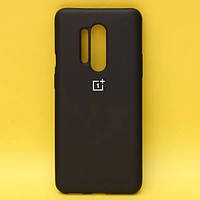 Чохол силіконовий для OnePlus 8 Pro 1+8 чорний матовий софт тач із мікрофіброю