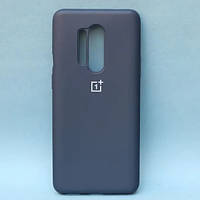 Чохол силіконовий для OnePlus 8 Pro 1+8 синій матовий софт тач із мікрофіброю