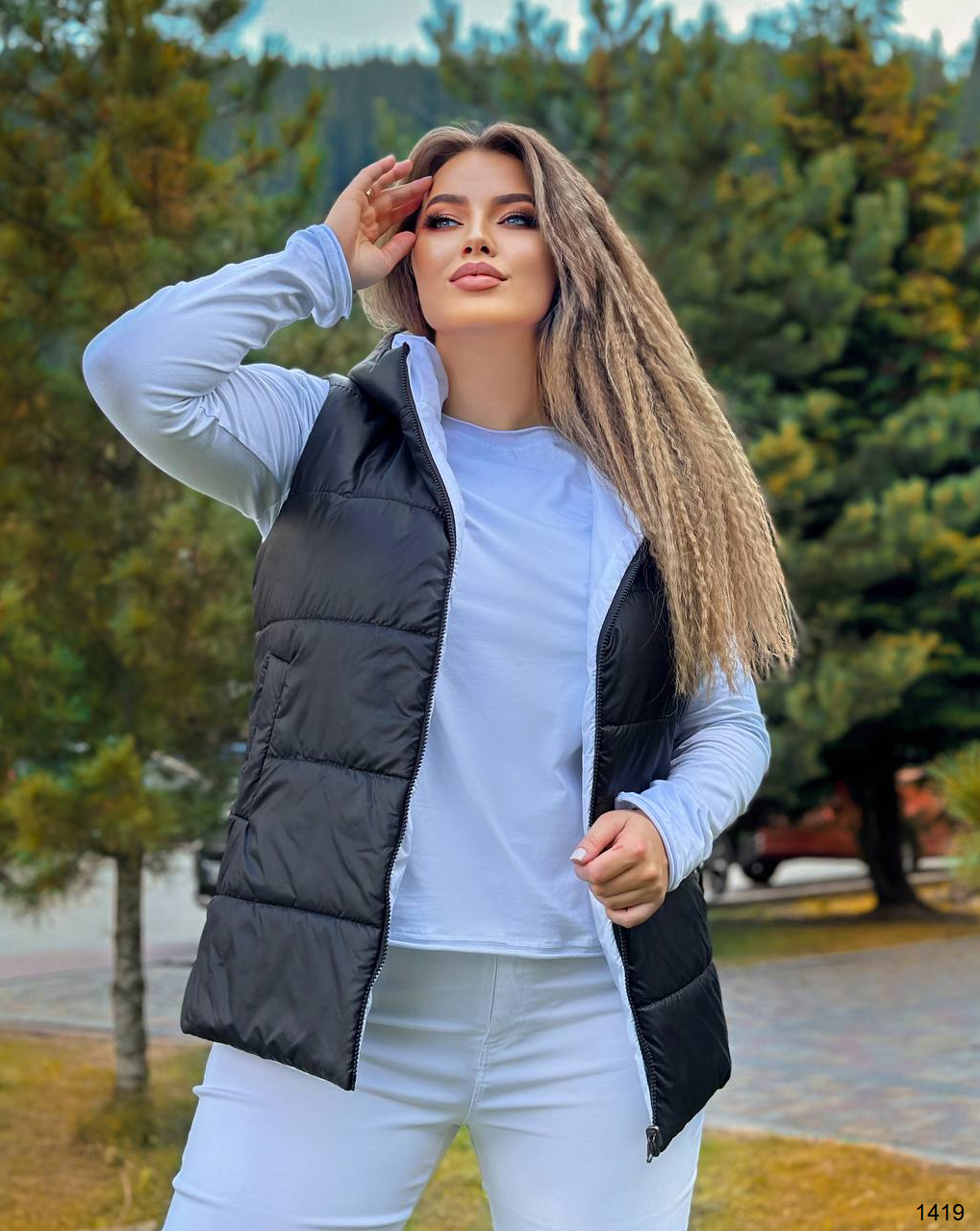 Жіноча жилетка двустороння 48-50;52-54;56-58;60-62