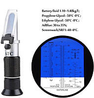 Рефрактометр 5 в 1 RHA-505 с ATC для антифриза, батарейной и очистительной жидкости, AdBlue