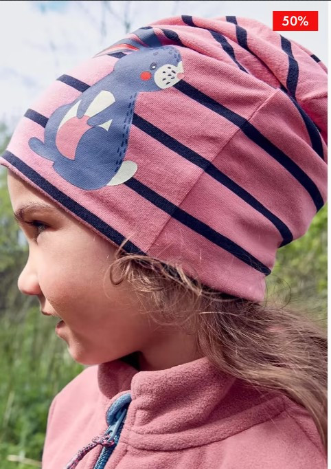 Розкішна бавовняна двостороння трикотажна шапка для дівчинки від tcm tchibo (Чібо), Німеччина, фото 1