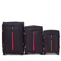 Валіза на 2 колесах Wings Чорна, фото 3