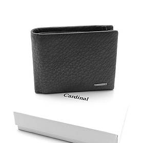 Чоловічий шкіряний гаманець Cardinal 12,5 x 10,5 x 2,5 см Чорний (c235-a/1)