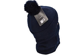 Комплект Flexfit шапка з помпоном и снуд New York Темно-синий(F-0918-59), фото 3