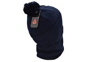 Комплект Flexfit шапка з помпоном и снуд Reebok Темно-синий (F-0918-63), фото 2
