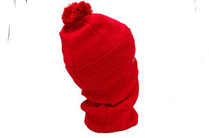 Комплект Flexfit шапка з помпоном і снуд Karl 53-57 см червона (F-0918-560), фото 2