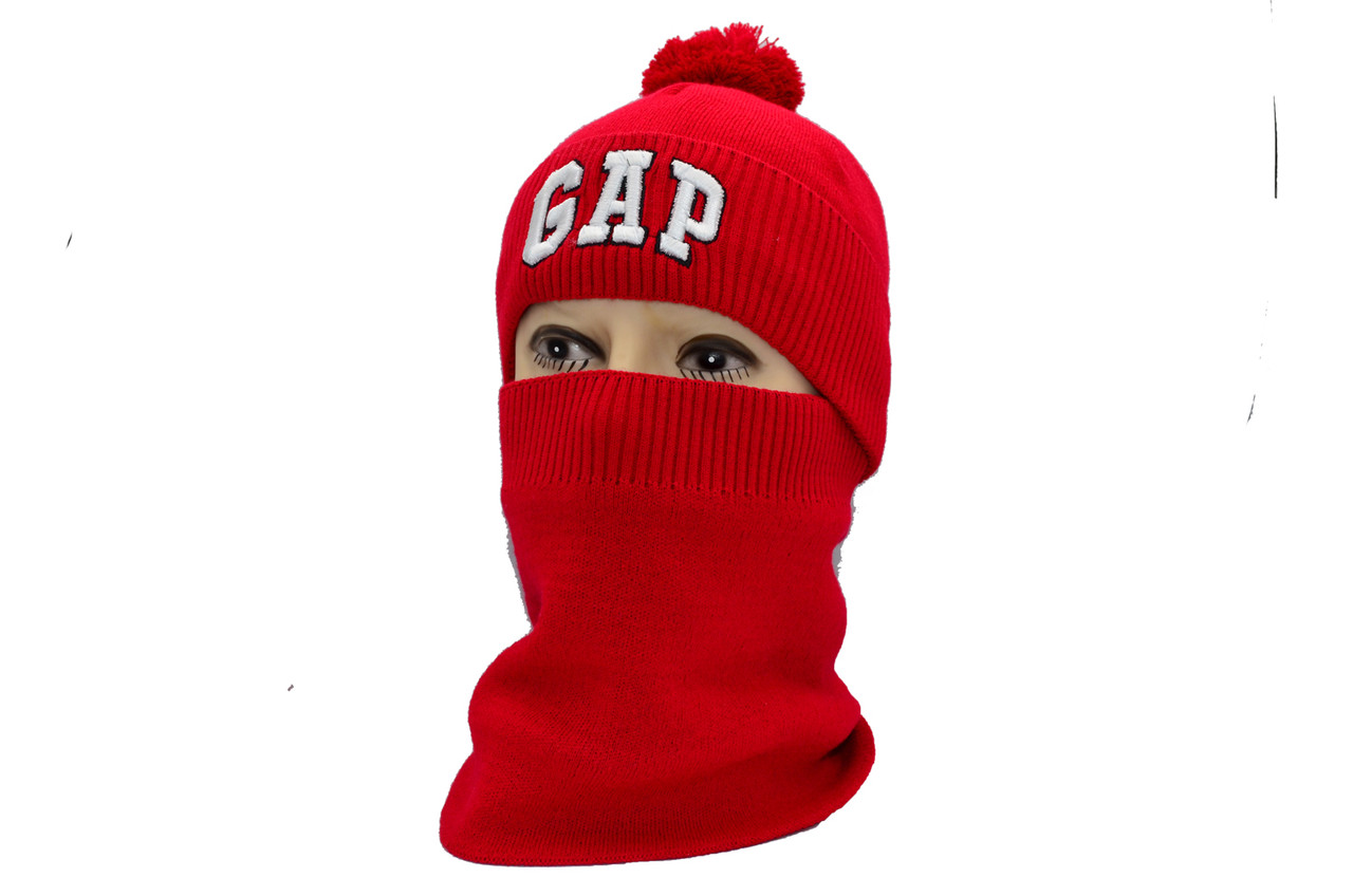Комплект Flexfit шапка з помпоном і снуд Gap 53-57 см червона (F-0918-572)