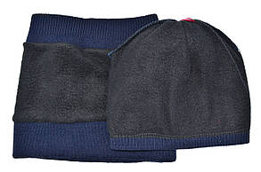 Комплект Flexfit шапка з помпоном і снуд BMW 55-59 см темно-синя (F-0918-638), фото 3