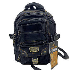 Джинсовий підлітковий рюкзак Gold Be 25 x 36 x 17 см Чорний (BH034/1), фото 2
