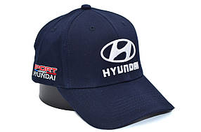 Кепка Sport Line з автомобільним логотипом Hyundai 56-59 см темно-синя (S 019-663)