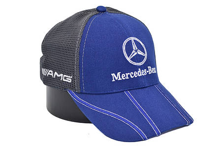 Бейсболка Fang сітка з автомобільним логотипом Mercedes Benz 56-58 см синя (F 0919-710), фото 1