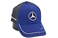 Бейсболка Fang сітка з автомобільним логотипом Mercedes Benz 56-58 см синя (F 0919-711)