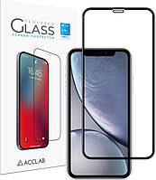 Защитное стекло ACCLAB Full Cover Tempered Glass для Apple iPhone XR/11 Black