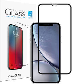 Захисне скло ACCLAB Full Cover Tempered Glass для Apple iPhone XR/11 Black